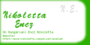 nikoletta encz business card